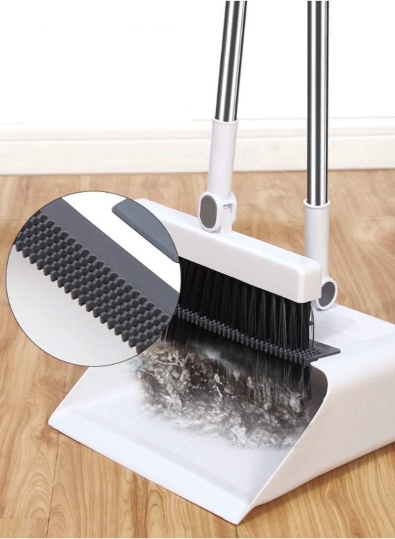 تتضمن مجموعة المكنسة والماعون 4 في 1 فرشاة، ومكنسة، وماعون، وكاشط، وقضيب سميك قابل للفصل، ومجموعة من فرش التنظيف متعددة الوظائف القابلة للفك. - Image 5