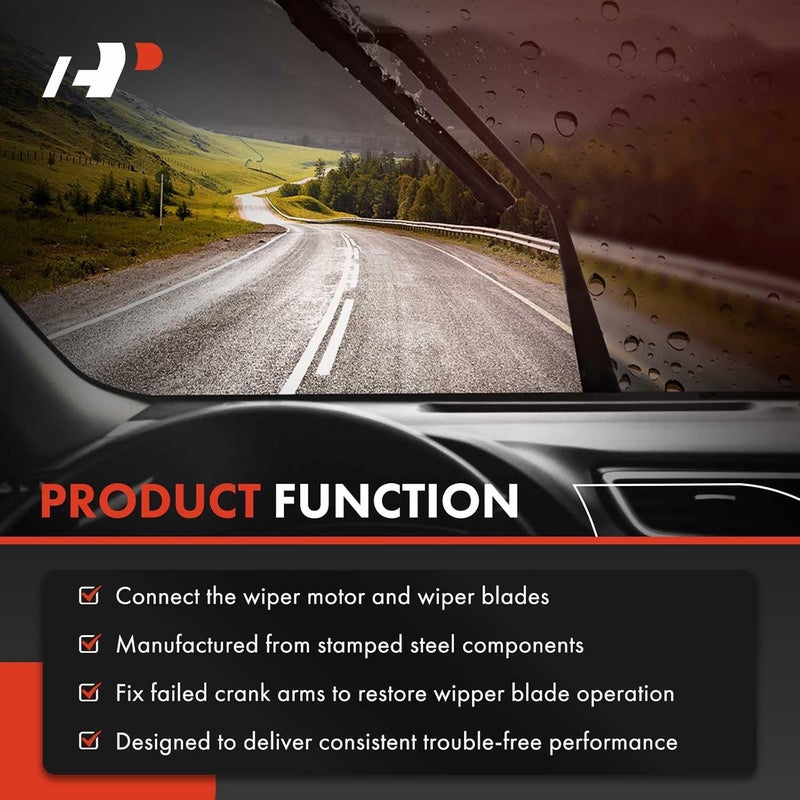 A-Premium Front Windshield Wiper Linkage for Toyota Tundra 2007-2019 and Sequoia 2008-2019 - Image 5