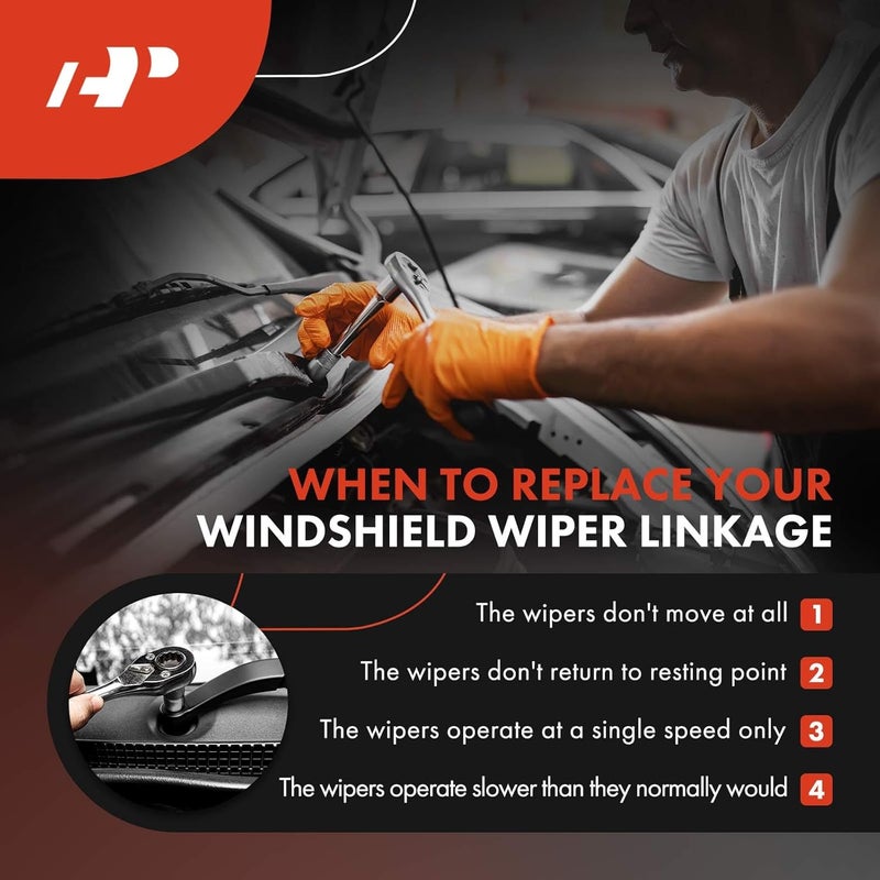 A-Premium Front Windshield Wiper Linkage for Toyota Tundra 2007-2019 and Sequoia 2008-2019 - Image 4