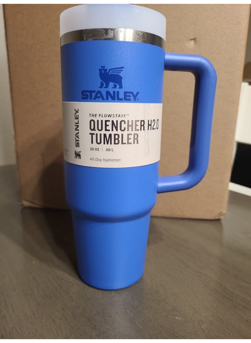 Stanly Quencher H2.0 FlowState Stainless Steel Vacuum Insulated Tumbler with Lid and Straw for Water, Iced Tea or Coffee, Smoothie and More, 40Ounce Stainless Steel 32x15x 10cm Blue  - Image 2