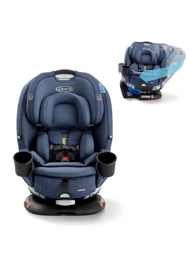 Graco Turn2Me 3-in-1 Rotating Convertible Car Seat, Rear to Forward Facing & Highback Booster, Easy Installation, Brighton - Image 1