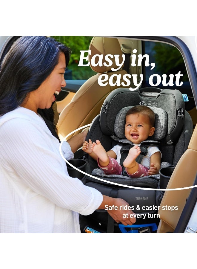 Graco Turn2Me 3-in-1 Rotating Convertible Car Seat, Rear to Forward Facing & Highback Booster, Easy Installation, Brighton - Image 3