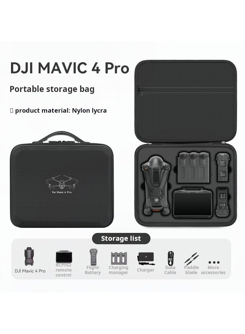 Carrying Case for DJI Mavic 4 Pro Creator Combo – Hard Shell Protective Storage Bag with Custom Fit, Shockproof Dual-Layer Lycra, Anti-Scratch, Water-Resistant, Portable Travel Drone Case - Image 4