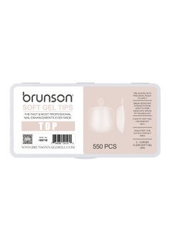 brunson Soft Gel False Toenail Extension Kit Clear Double Matte Fake Longtoes Claw for Salon DIY Acrylic Pedicure 550PCS Soft Gel C Curved Clear Gel Tips for Toe Nail Extensions 12 Sizes for Women and Nail Salons  - Image 1