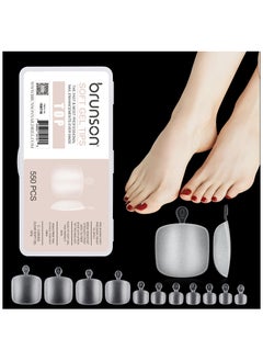 brunson Soft Gel False Toenail Extension Kit Clear Double Matte Fake Longtoes Claw for Salon DIY Acrylic Pedicure 550PCS Soft Gel C Curved Clear Gel Tips for Toe Nail Extensions 12 Sizes for Women and Nail Salons  - Image 2