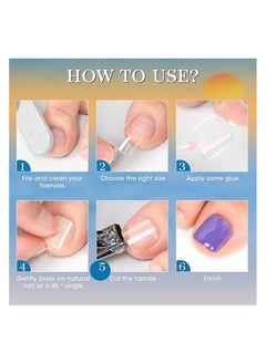 brunson Soft Gel False Toenail Extension Kit Clear Double Matte Fake Longtoes Claw for Salon DIY Acrylic Pedicure 550PCS Soft Gel C Curved Clear Gel Tips for Toe Nail Extensions 12 Sizes for Women and Nail Salons  - Image 4