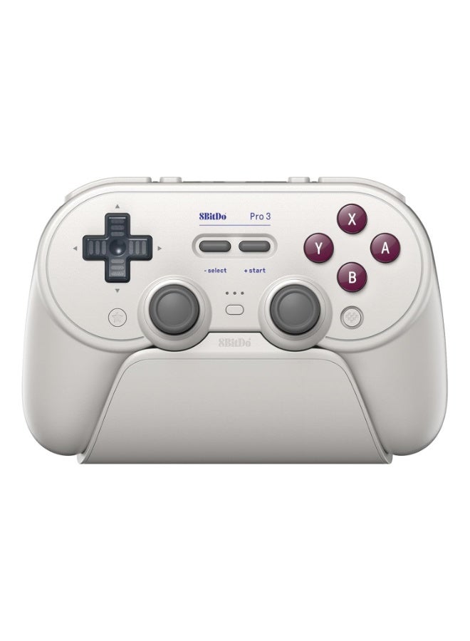 8بت دو وحدة تحكم بلوتوث 8BitDo Pro 3 لأجهزة Switch/Switch 2 - عصي تحكم TMR، أزرار ABXY قابلة للتبديل، أزرار خلفية احترافية، قاعدة شحن، مستشعرات هول، متوافقة مع أنظمة Windows وApple وSteamOS وAndroid - جي كلاسيك - Image 2