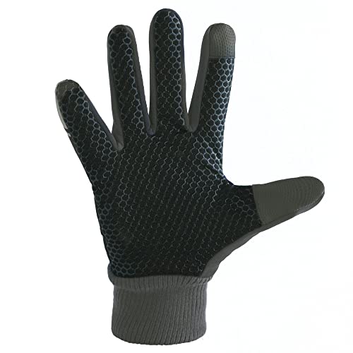 ZaySoo Full Finger Cycling Gloves for Men and Women - Touchscreen Enabled - Grey White - Image 3