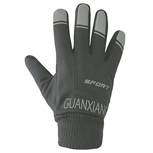 ZaySoo Full Finger Cycling Gloves for Men and Women - Touchscreen Enabled - Grey White - Image 2
