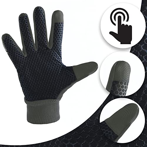 ZaySoo Full Finger Cycling Gloves for Men and Women - Touchscreen Enabled - Grey White - Image 5