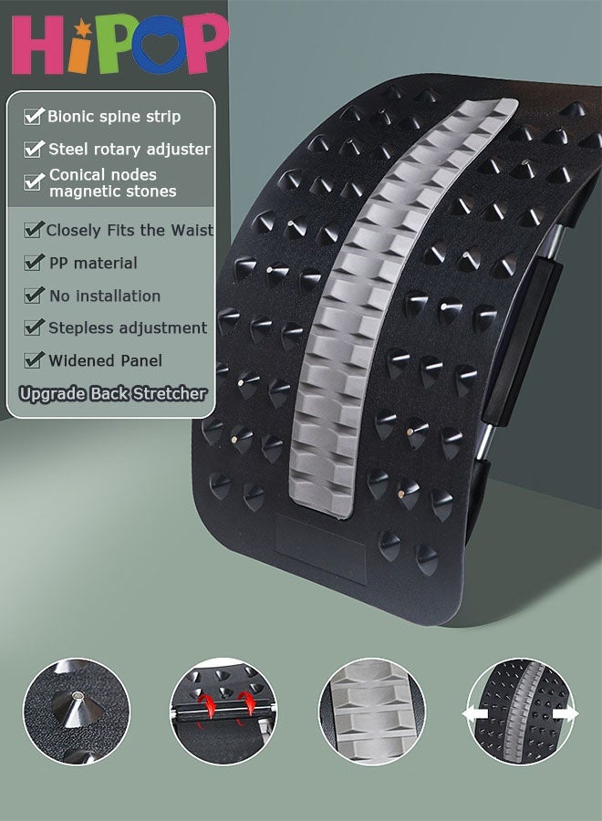 HIPOP Back Stretcher for Lower Back Pain Relief, Back Cracker Board, Multi-Level Adjustable Back Lumbar Massager, Back Stretching Device for Scoliosis, Sciatica Pain Relief, Herniated Disc - Image 2