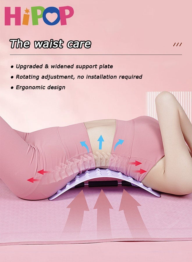 HIPOP Back Stretcher for Lower Back Pain Relief, Back Cracker Board, Multi-Level Adjustable Back Lumbar Massager, Back Stretching Device for Scoliosis, Sciatica Pain Relief, Herniated Disc - Image 3