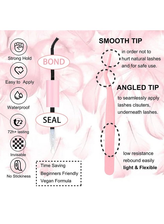 BEFACL - Lash Extension Cluster Kit With 280 Pcs 40D Diy Eyelash Clusters Bond And Seal Remover Lash And Applicator 918Mm Mix D Curl Individual Lashes For Beginners Self Application Diy At Home By Befacl - Image 1