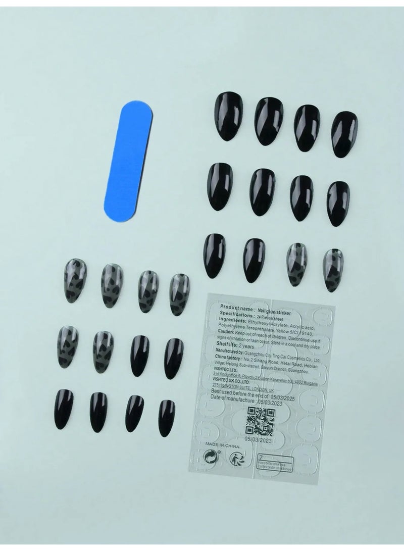 اظافر تركيب بشكل لوزي تحتوي العلبه على 24 ظفر مع مبرد اظافر و صمغ - Image 3