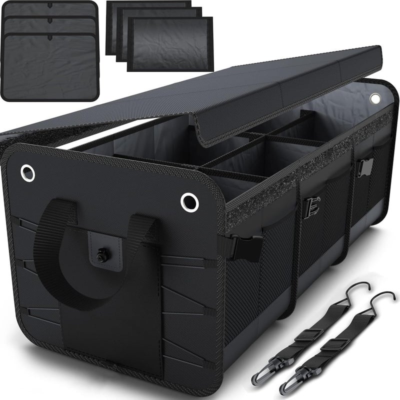 XICEN SUV Trunk Organizer - Collapsible Multi-Compartment Storage Bag for Car Accessories, 90L - Image 1