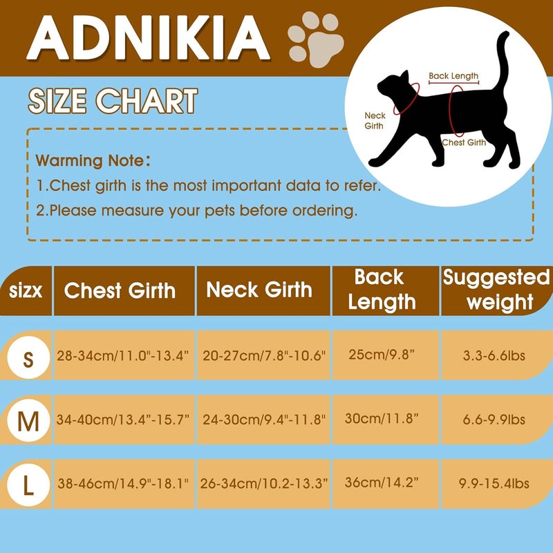 ADNIKIA Cat Recovery Suit with Hind Legs, Breathable Onesie After Surgery Female for Abdominal Wounds or Skin Diseases, Anti-Licking Full Body Pet Surgical Pajamas, E-Collar Alternative Wear - Image 4