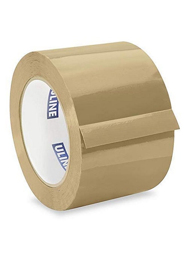 ULINE - Industrial Shipping & Packing Tape 3 X 110 Yards 2.0 Mil Tan (4 Pack) - Image 1