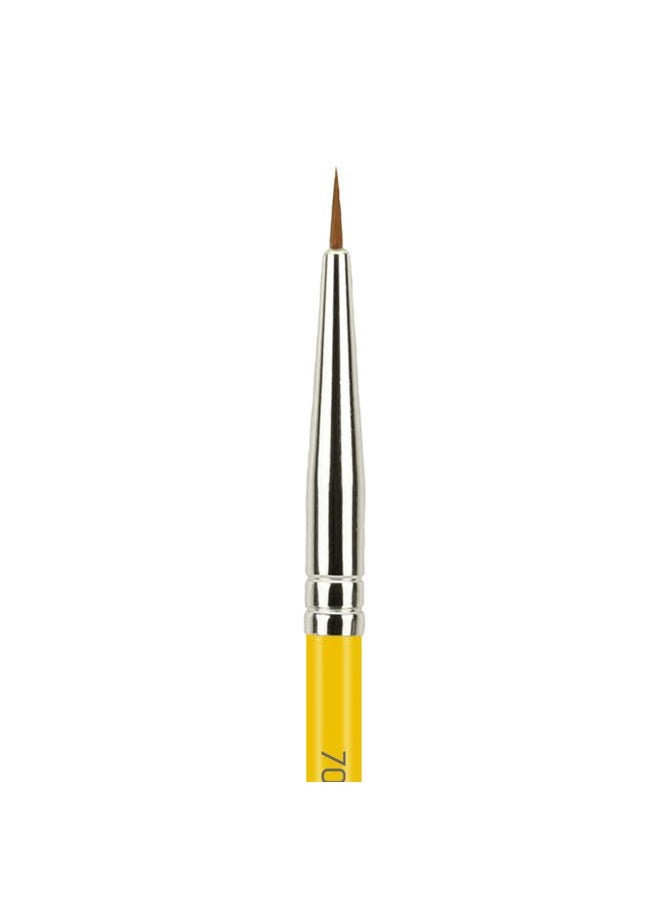 Bdellium Tools Bdellium Tools Professional Makeup Brush - Studio Series 706 Fine Point Eyeliner - With Soft Synthetic Fibers, For Ultra-Fine Detail and Lining (Yellow, 1pc)  - Image 2