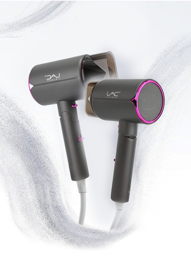 LAC LAICHY - Salon Hair Dryer Professional Ionic Blow dryers 2000W Thermo-Control Hairdryer Fast Drying Low Noise Foldable with Concentrator and Diffuser - Image 1