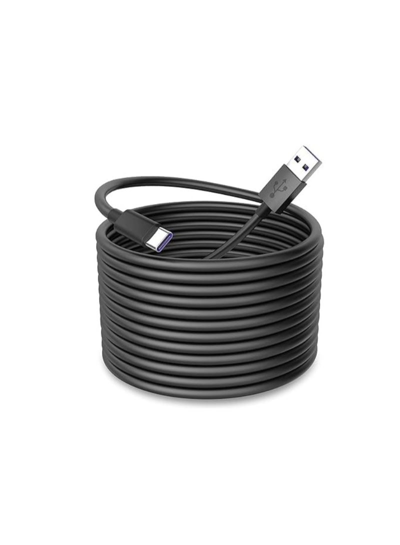 Reacon USB A TO USB C Cable Long Power Extension Cord for Xiaomi Mi Camera 2K/CCTV/Blink Mini 2/eufy Indoor Cam Security Cameras, USB to USBC Outdoor Indoor Cord with Wire Clips Cable Nails (10.0 Meters) - Image 2
