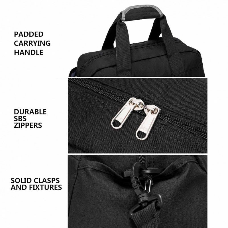 Small Lightweight Multi-Functional Travel Tote Gym Bag, Portable Mini Carry-On Luggage, Breathable Polyester, 20-35L - Image 3