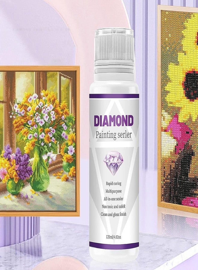Artnery Permanent Diamond Painting Sealer Glue 120ML with Sponge Head Enhances Faster Drying The Shining Effect DIY Sealer Art Glues Sealer - Image 2
