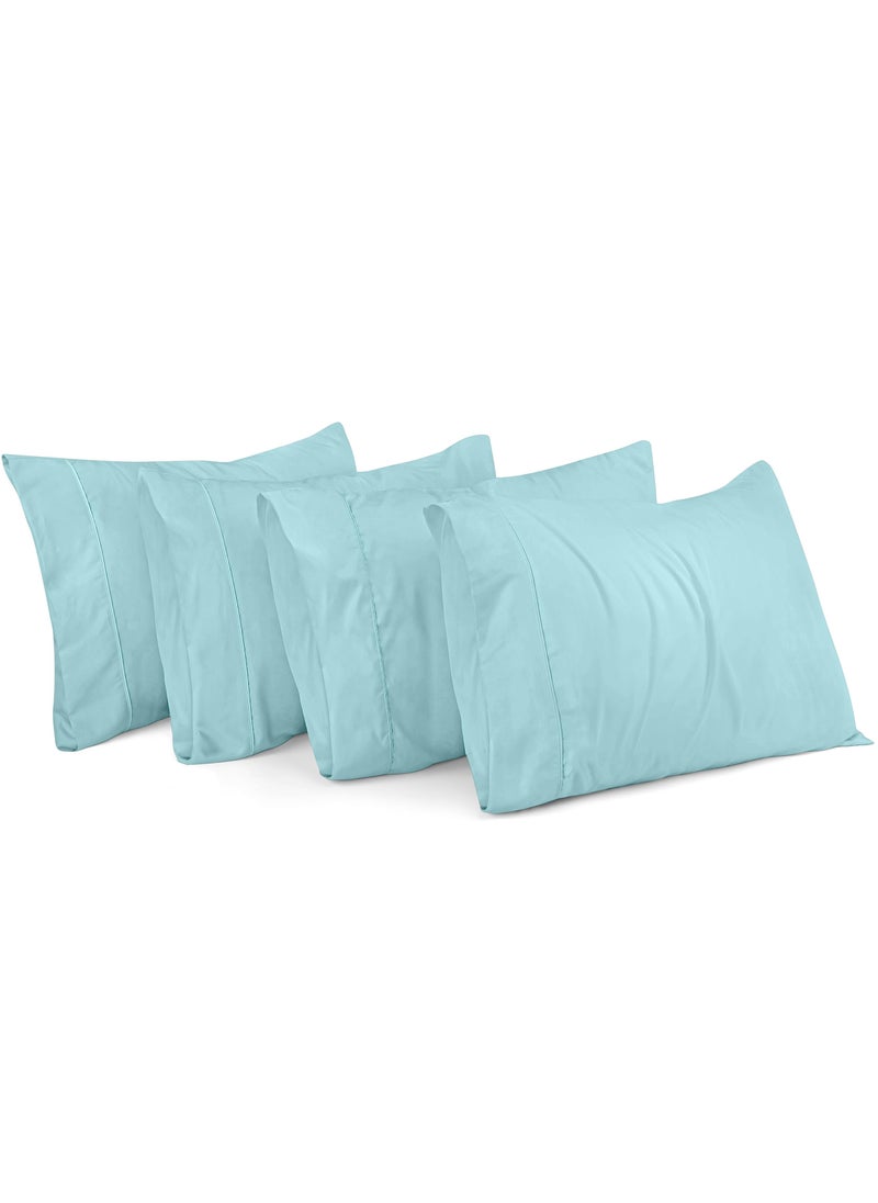 Utopia Bedding Utopia Bedding Queen Pillow Cases - 4 Pack - Envelope Closure - Soft Brushed Microfiber Fabric - Shrinkage and Fade Resistant Pillow Covers Queen Size 20 X 30 Inches (Queen  Spa Blue)  - Image 1