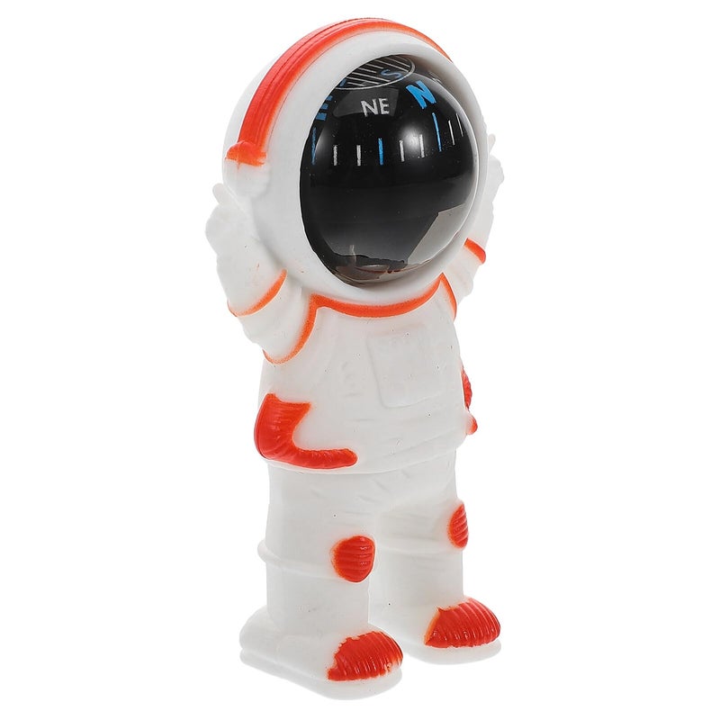 Astronaut Dashboard Compass Car Decor Mini Portable Vehicle Navigation Ornament Orange - Image 2