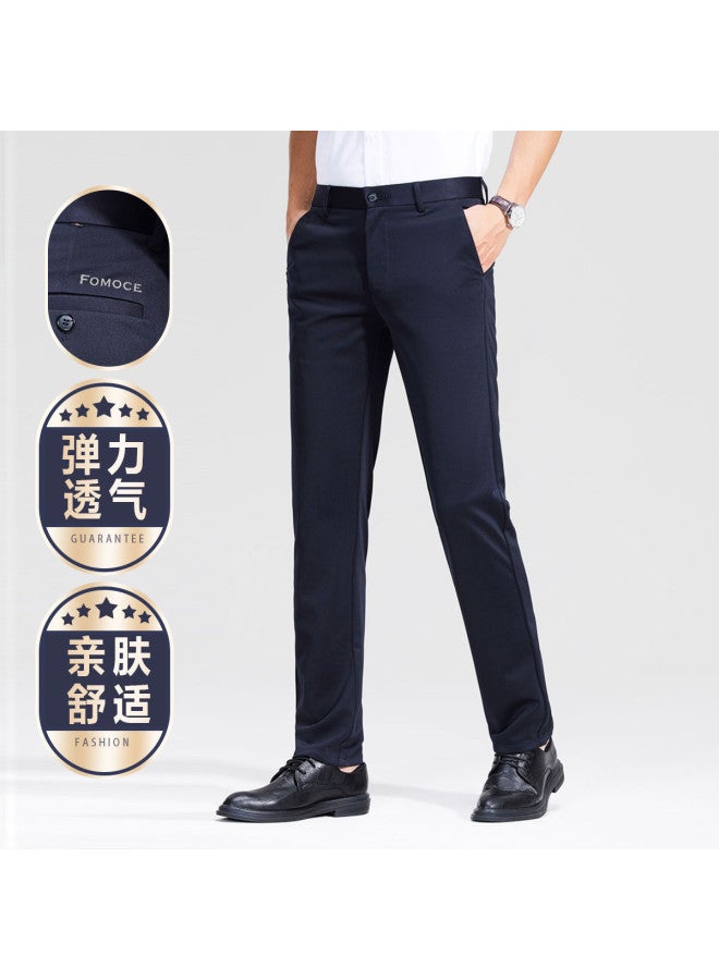 Fomoce classic Business Casual Pants - Comfortable, Breathable, Solid Color, Easy Care, Lightweight Men's Casual Trousers - Image 2