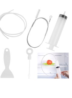 Excefore Fridge Drain Hole Cleaning Tool, 5PCS Fridge Cleaner Kit, Drain Pipe Cleaning Brush, Reusable Refrigerator Drain Dredging Tool for Kitchen Drain Hole Removal and Refrigerator Cleaning  - Image 1