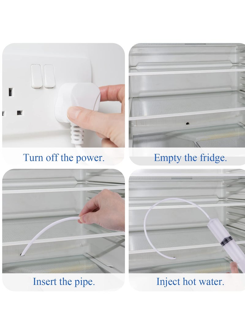 Excefore Fridge Drain Hole Cleaning Tool, 5PCS Fridge Cleaner Kit, Drain Pipe Cleaning Brush, Reusable Refrigerator Drain Dredging Tool for Kitchen Drain Hole Removal and Refrigerator Cleaning  - Image 4