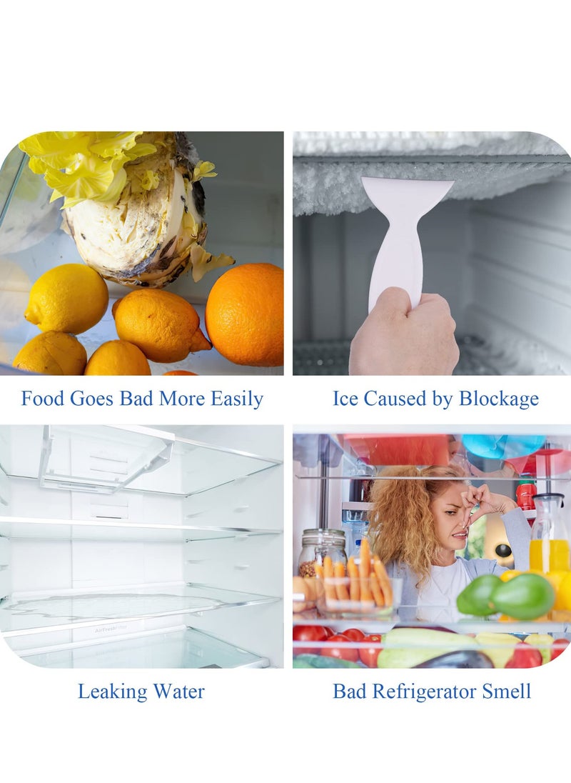 Excefore Fridge Drain Hole Cleaning Tool, 5PCS Fridge Cleaner Kit, Drain Pipe Cleaning Brush, Reusable Refrigerator Drain Dredging Tool for Kitchen Drain Hole Removal and Refrigerator Cleaning  - Image 5
