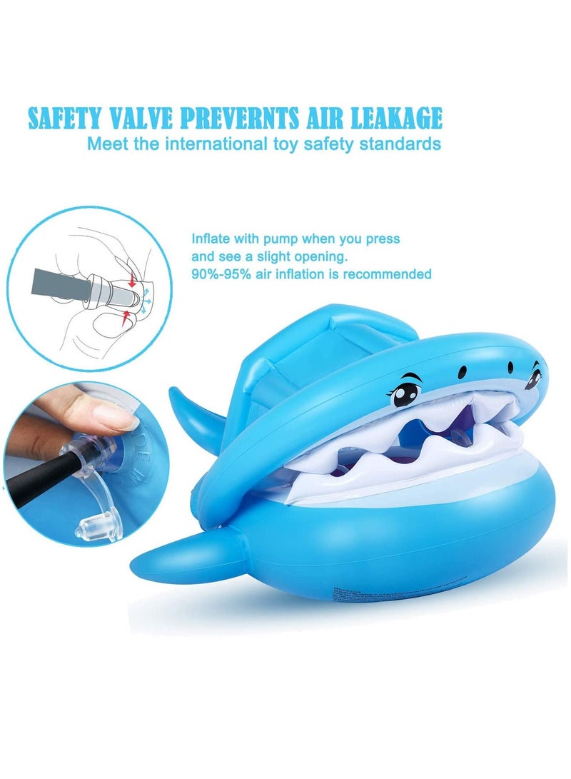 KASTWAVE Baby Pool Float Swimming Float with Canopy Inflatable Floatie Swim Ring for Kids Aged 6-36 Months - Image 2