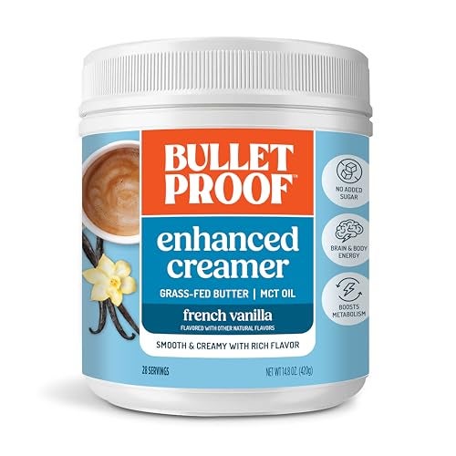 Bulletproof French Vanilla Creamer 148 Ounces Keto Coffee Creamer with MCT Oil and GrassFed Butter - Image 1