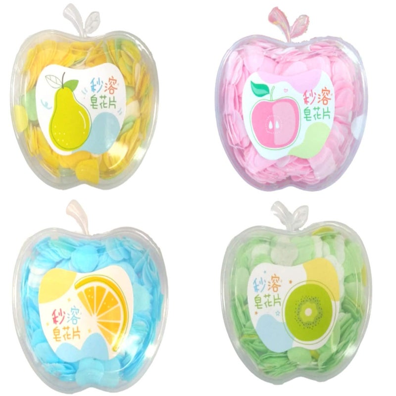 Apple Shape Travel Soft Paper Soap Pack of 4 - Image 1