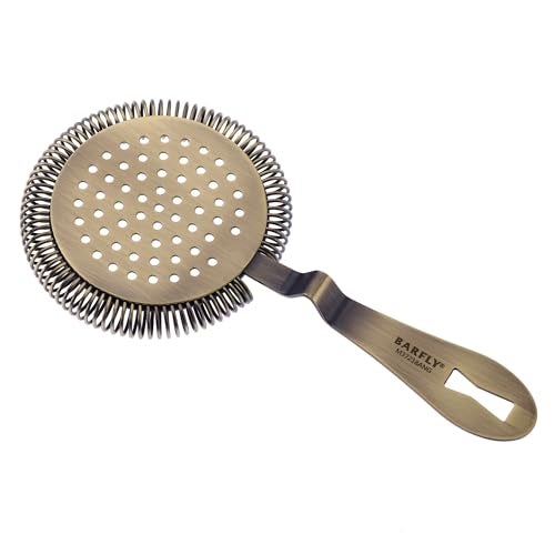 Barfly Deluxe Antique Hawthorne Spring Strainer Antique Gold - Image 3