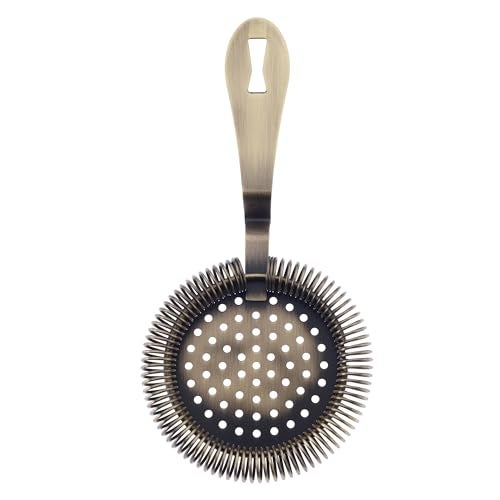 Barfly Deluxe Antique Hawthorne Spring Strainer Antique Gold - Image 1