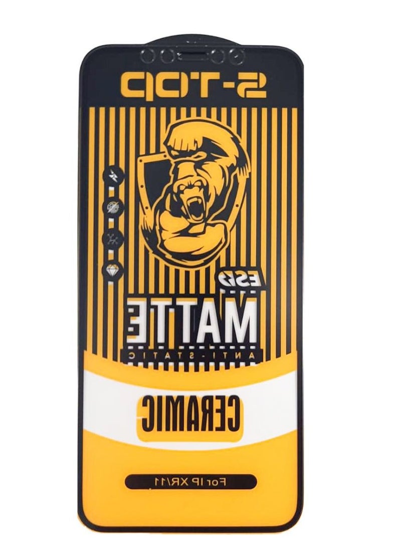 اس-توب لاصقة حماية للشاشة لهاتف آيفون Xr شفاف/ أسود - Image 1