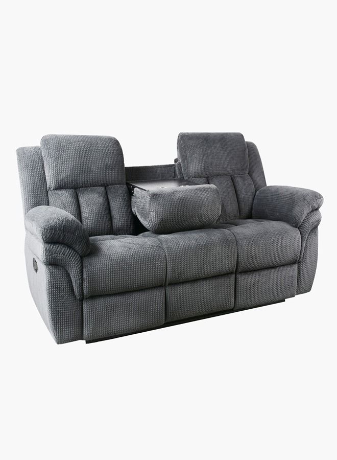 Home Box Stanford 3-Seater Fabric Recliner With Drop Down And 2 Cup Holders 98x99x230 cm - Image 3