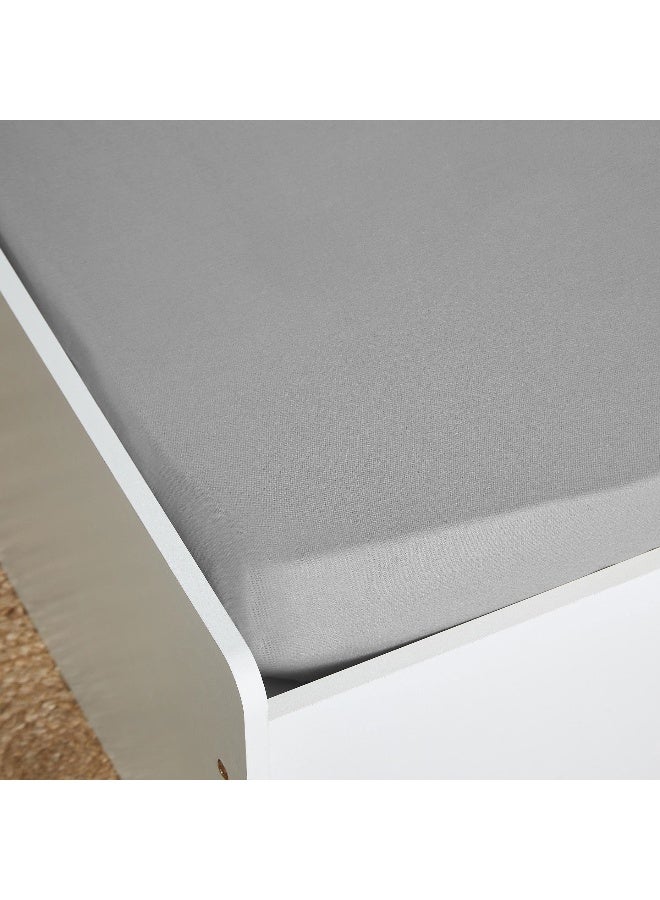 Home Box Ballina Solid Cotton Single Fitted Sheet 200 x 33 x 90 cm - Image 1