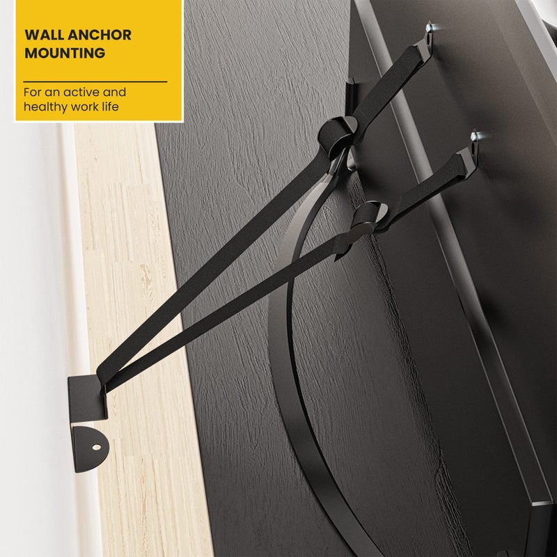 tommee tippee TV Safety Straps Furniture and TV Wall Anchors and Punch-Free Clamp Straps for Baby Proofing, VESA Mounting, Metal Connectors, Black - Image 2