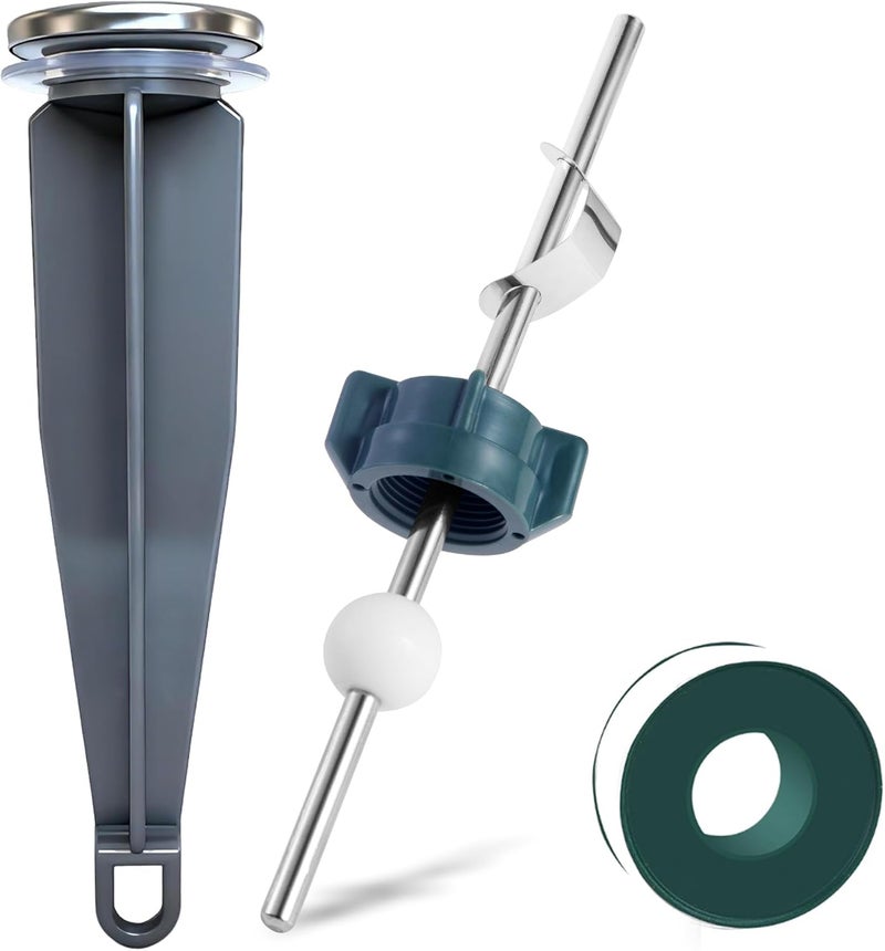 FullMayPro 2Pack Sink Drain Parts, Lavatory Pop-Up Stopper Assembly with Plug, Bathroom Sink Drain Repair Kit,Pop-Up Drain Repair Kit,Pivot Ball Rod Replacement Fits Price Pfister & Most Popular Bands - Image 1