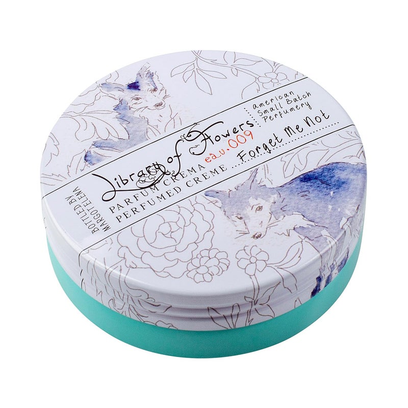 Library of Flowers Forget Me Not Parfum Crema, 2.5 oz., Osmanthus, Rice Powder & White Orchid Scented Women's Solid Perfume, Long Lasting Fragranced Body Lotion - Image 1