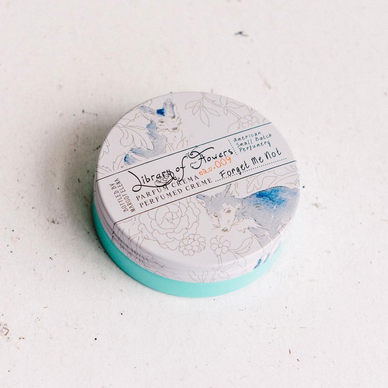 Library of Flowers Forget Me Not Parfum Crema, 2.5 oz., Osmanthus, Rice Powder & White Orchid Scented Women's Solid Perfume, Long Lasting Fragranced Body Lotion - Image 3