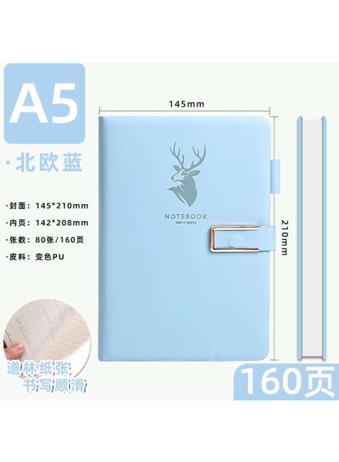 Amari A5 Notebook Business Office Work Meeting Recording Book Simple Buckle Thickened Notepad Printable Logo - Image 1