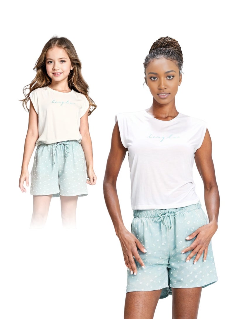 Lorylux Rose Girls Pajama T-Shirt – Soft Organic Cotton Sleepwear - Image 1