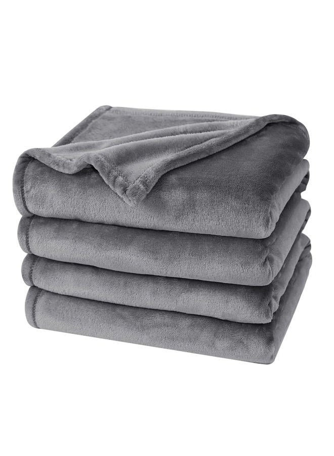 PHF Ultra Soft Fleece Blanket King Size, No Shed No Pilling Luxury Plush Cozy 300GSM Lightweight Blanket for Bed, Couch, Chair, Sofa Suitable for All Season, 108" x 90", Grey - Image 1