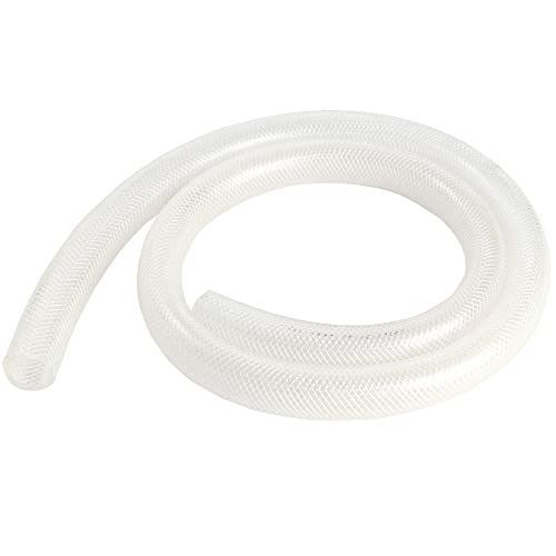 Geowaky 1’’ ID × 1-19/64" OD - 10 ft Clear Braided Hose Plastic Vinyl Tubing, High Pressure Flexible Reinforced PVC Tube for Transfer Water Air Oil, BPA Free & Non-Toxic - Image 1
