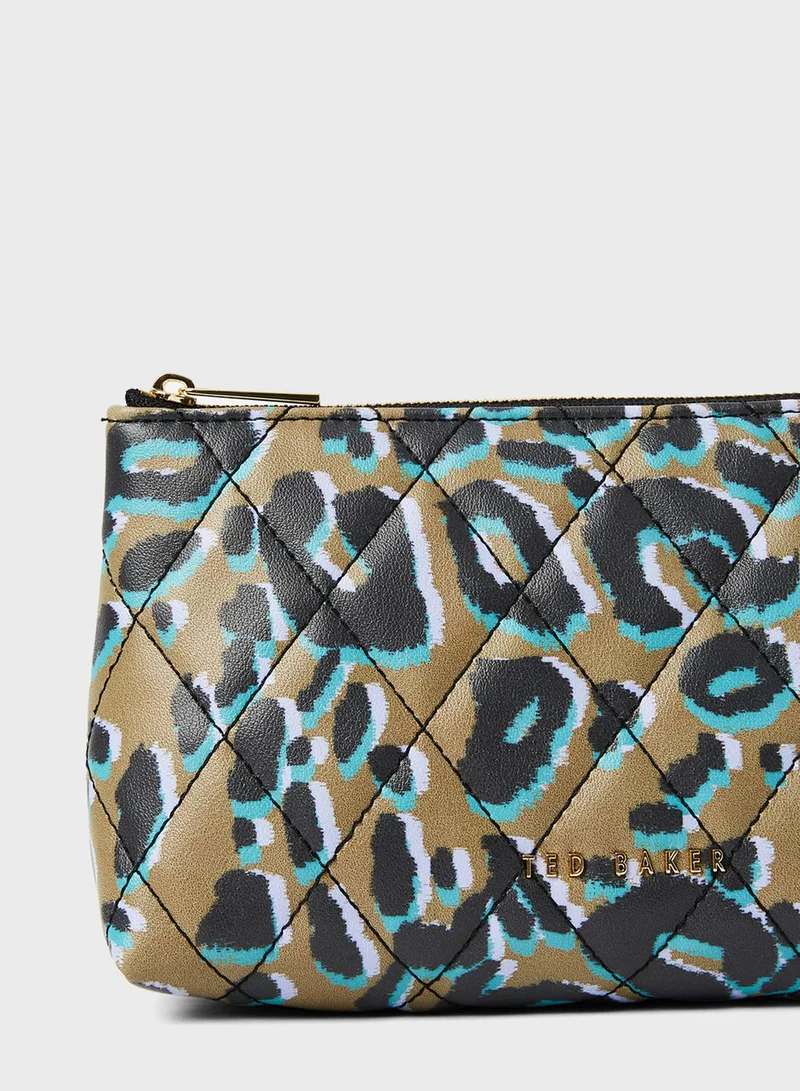 Ted Baker Quilted Leopard Washbag