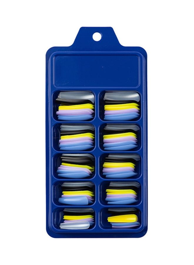 NIBEMINENT 100-Piece Artificial Nail Tip Multicolour